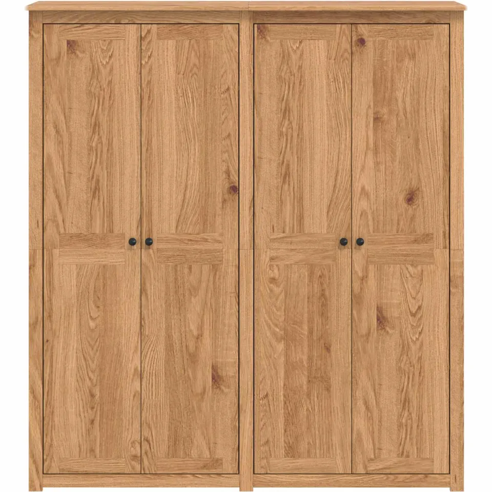 vidaXL Kledingkast PANAMA Honing 169 x 50 x 185 cm Massief grenenhout bruin, foto 4