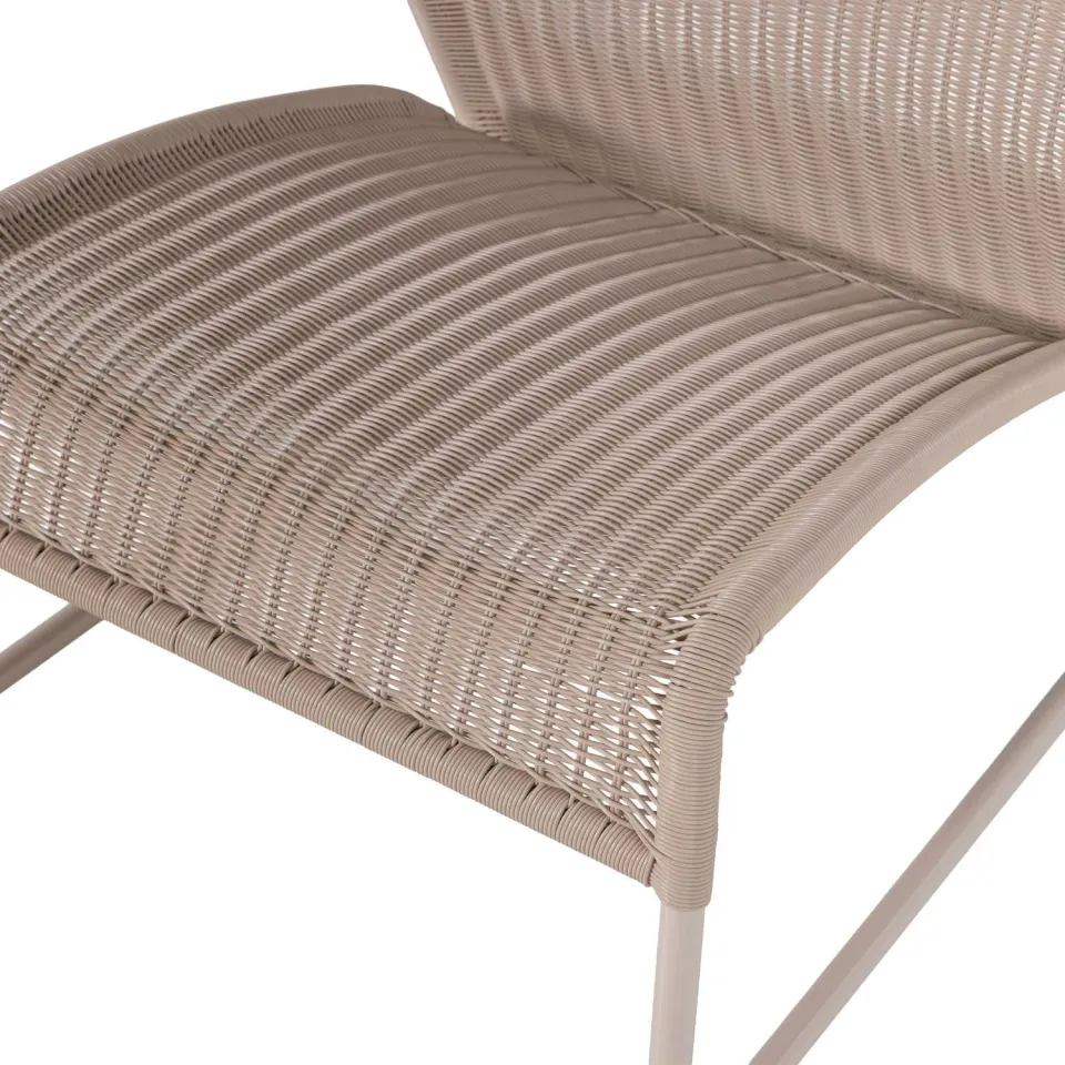 WOOOD West Tuin Loungestoel - Kunststof - Zand - 67x78x70, foto 6