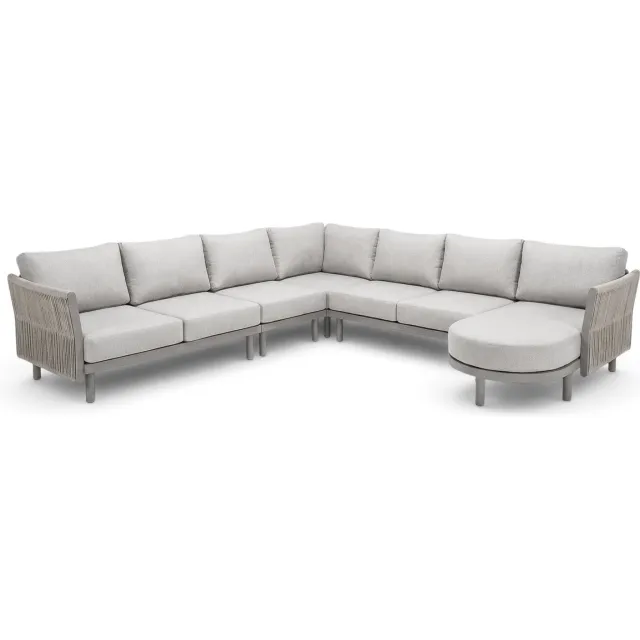 Normin Loungebank Cavallino | 5-delig | 6 personen | Beige/Camel | Rope & aluminium