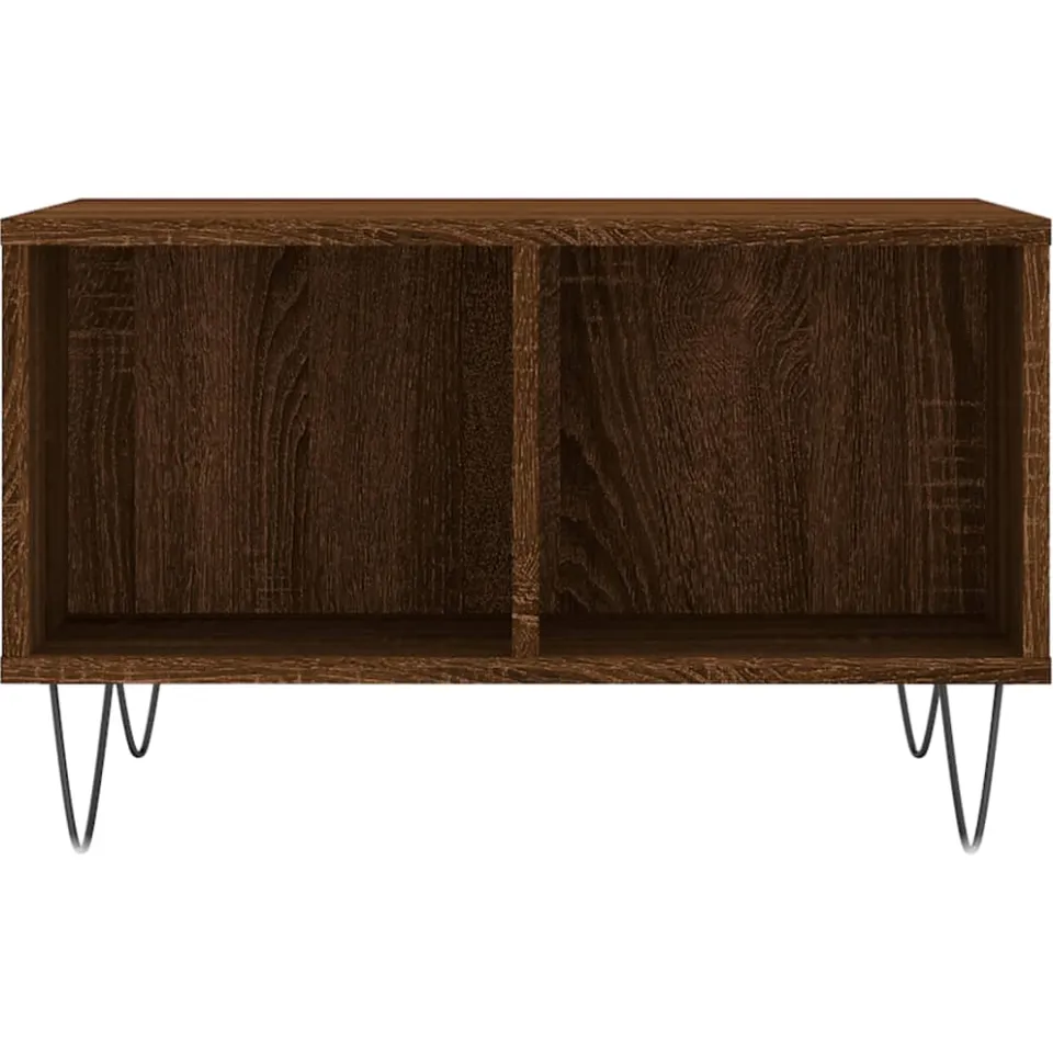 vidaXL Salontafel 60x50x36,5 cm bewerkt hout bruin eikenkleur