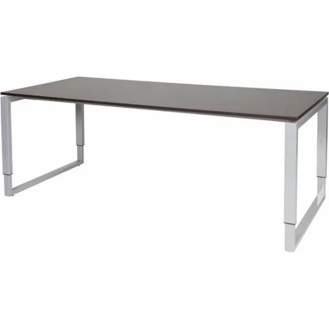 Schaffenburg Verstelbaar Bureau - Domino Plus 200x90 logan - alu frame Aluminium (RAL9006)/Logan eiken