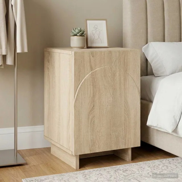 vidaXL Nachtkastje Sonoma Eiken 33,5 x 34,5 x 50 cm Bewerkt hout, foto 2