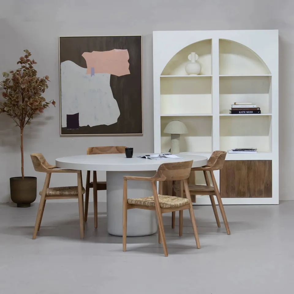 Giga Meubel Eettafel Eden - Rond - Composiet - 150cm, foto 4