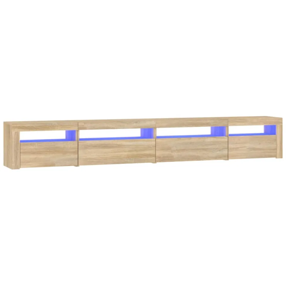 vidaXL Tv-meubel met LED-verlichting 270x35x40 cm sonoma eikenkleurig Bruin