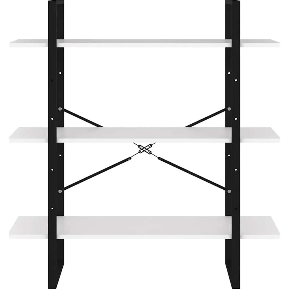 vidaXL Boekenkast 100x30x105 cm bewerkt hout wit, foto 4
