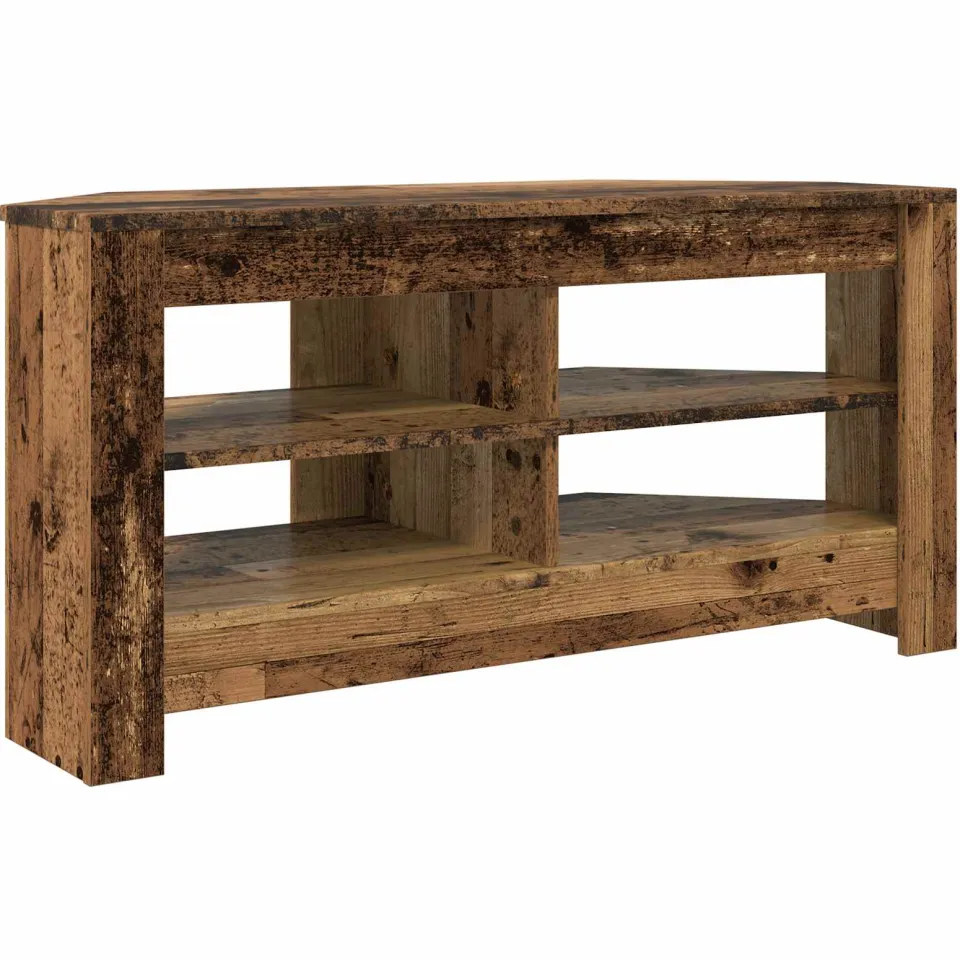 vidaXL HoekTVKast 102 x 41 x 50 cm Oud hout Bruin