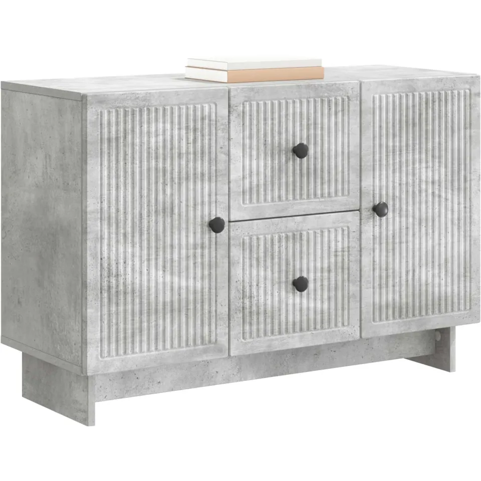 vidaXL Dressoir met lade Betongrijs 89 x 34,5 x 60 cm Bewerkt hout