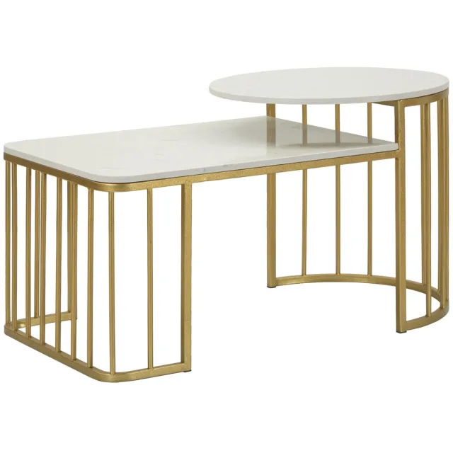 Mauro Ferretti Salontafel Ankara 90×50×50 cm Goud