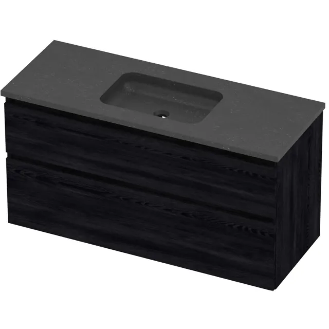 Proline Rollo Badmeubelset Hardsteen Elegant Midden 120x46x62 cm Blue Stone Black Oak