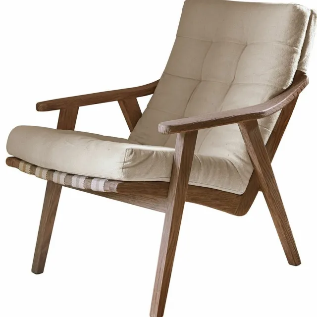 Loberon Fauteuil Rothwick bruin/beige