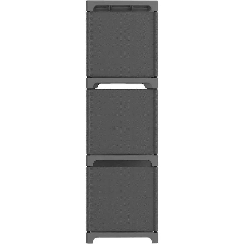 vidaXL Kast met 9 vakken 103x30x107,5 cm stof grijs, foto 3