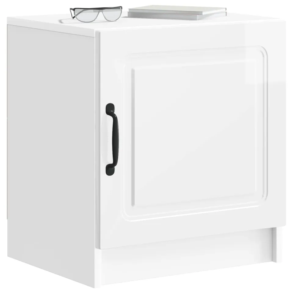 vidaXL Nachtkastje 2 st Hoogglans Wit 43 x 34,5 x 47 cm Bewerkt hout