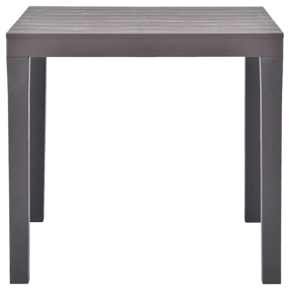 vidaXL Tuintafel 78x78x72 cm kunststof mokka Grijs