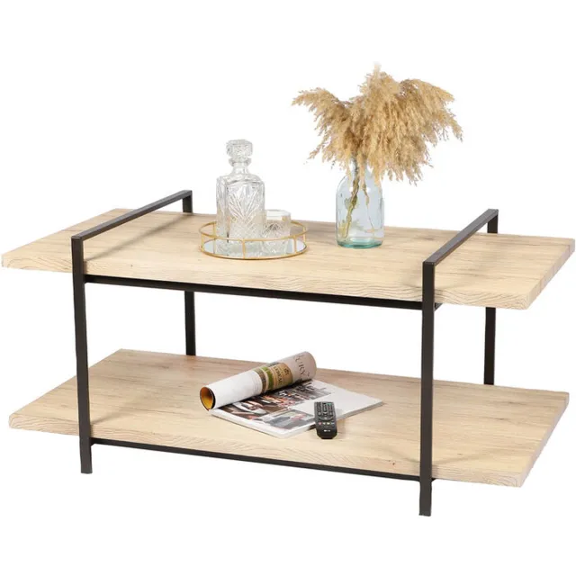 Urban Living "DOCK" SALONTAFEL 2 PLANKEN 120X63X55CM hout