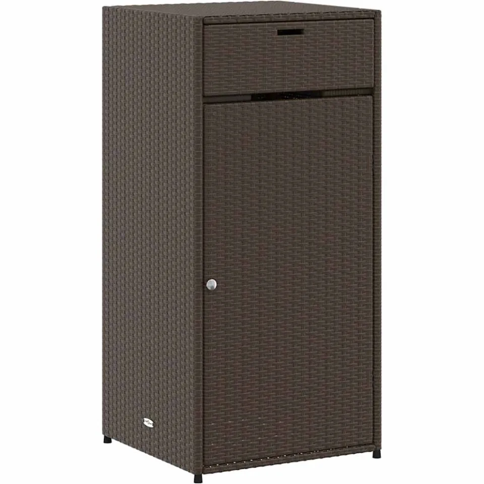 vidaXL Tuinkast 55x55x111 cm poly rattan bruin