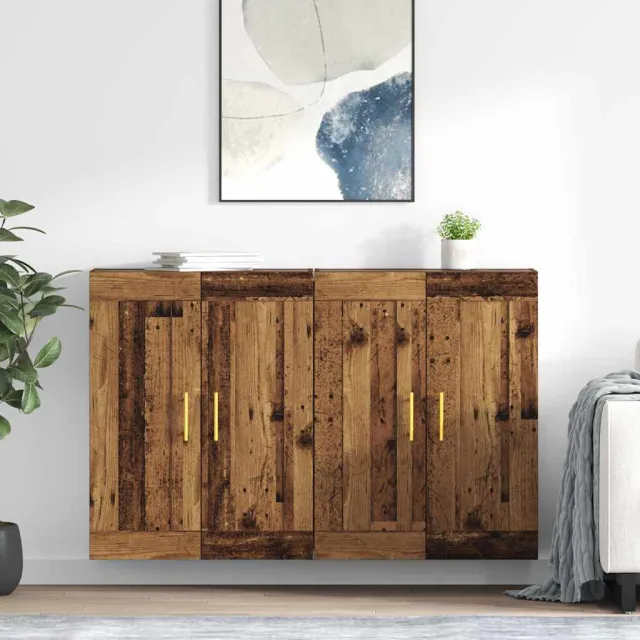 vidaXL Wandkast 2 st Oudhout 69,5 x 34 x 90 cm Bewerkt hout bruin, foto 2