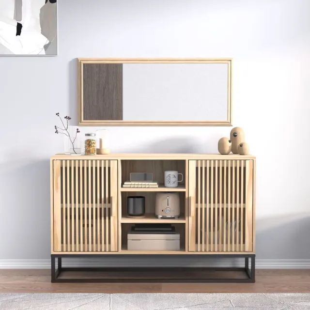 vidaXL Dressoir 105x30x65 cm bewerkt hout bruin