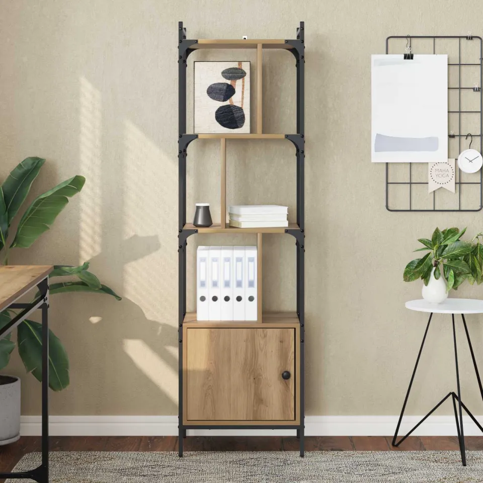 vidaXL Boekenkast 6-laags 44,5 x 30 x 154,5 cm Bewerkt hout bruin, foto 3