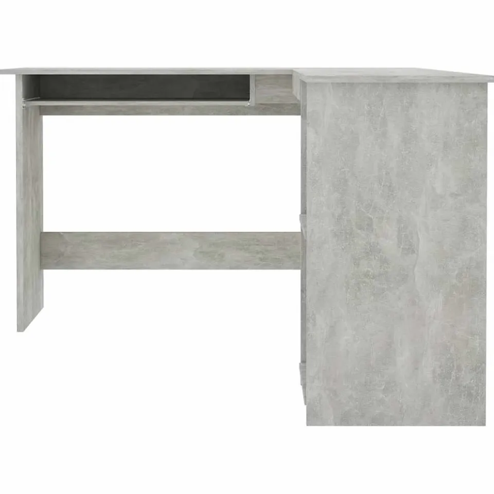 vidaXL Hoekbureau L-vormig 120x140x75 cm bewerkt hout betongrijs