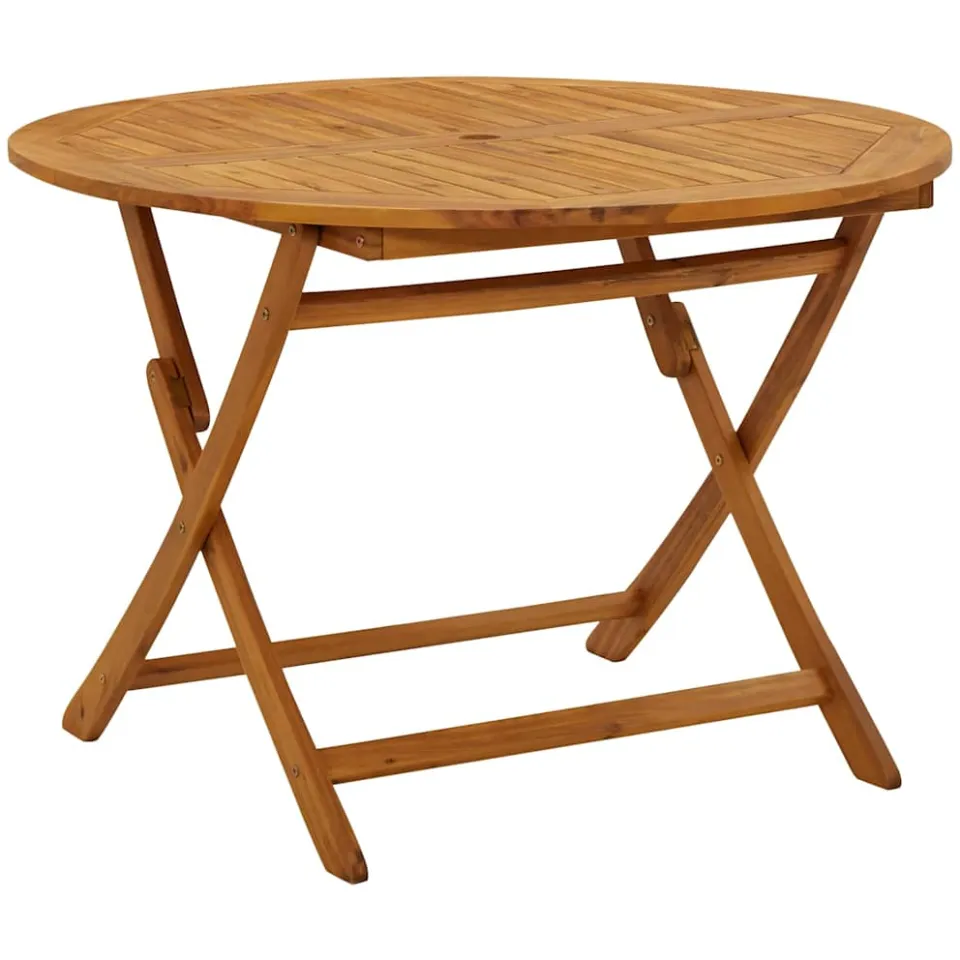 vidaXL Tuintafel inklapbaar 110 cm massief acaciahout Bruin