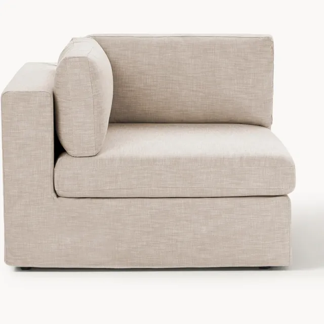 Westwing Collection Hoekmodule Russell met afneembare hoezen Beige