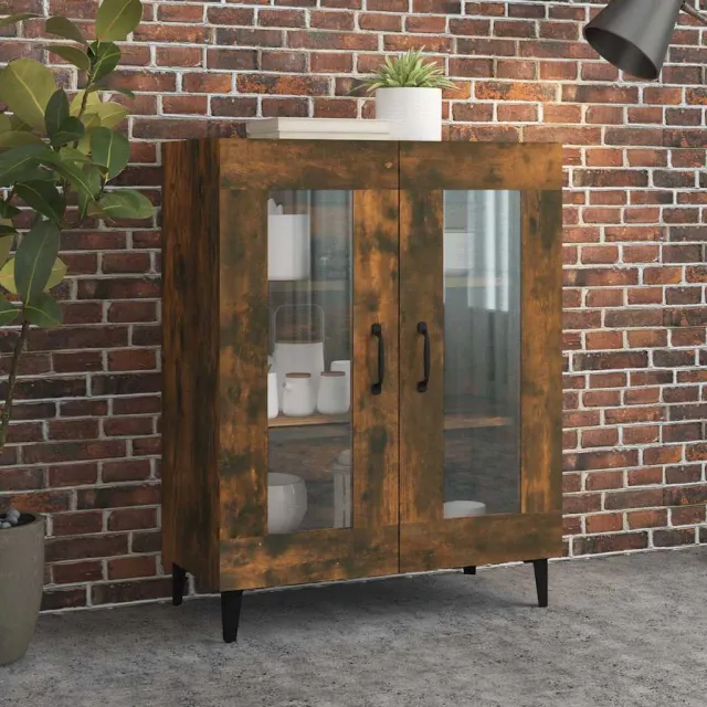 vidaXL Dressoir 69,5x34x90 cm bewerkt hout gerookt eikenkleurig, foto 2
