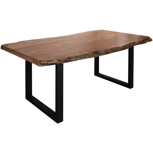MASSIVMOEBEL24 .DE FREEFORM eettafel blank gelakt massief hout acacia 180x90x77 cm (BxTxH)