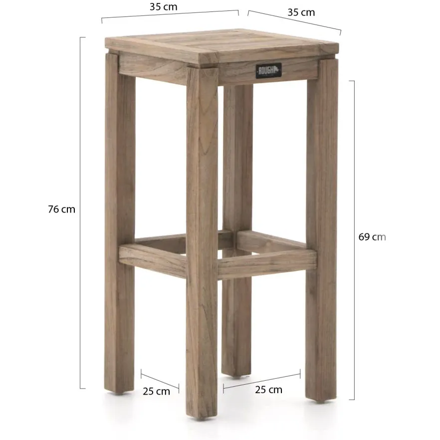 ROUGH Furniture ROUGH-X Barstoel bruin, foto 2