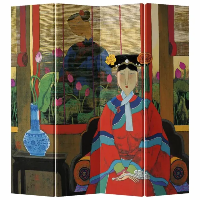 Fine Asianliving Kamerscherm Scheidingswand B160xH180cm 4 Panelen Lady multi