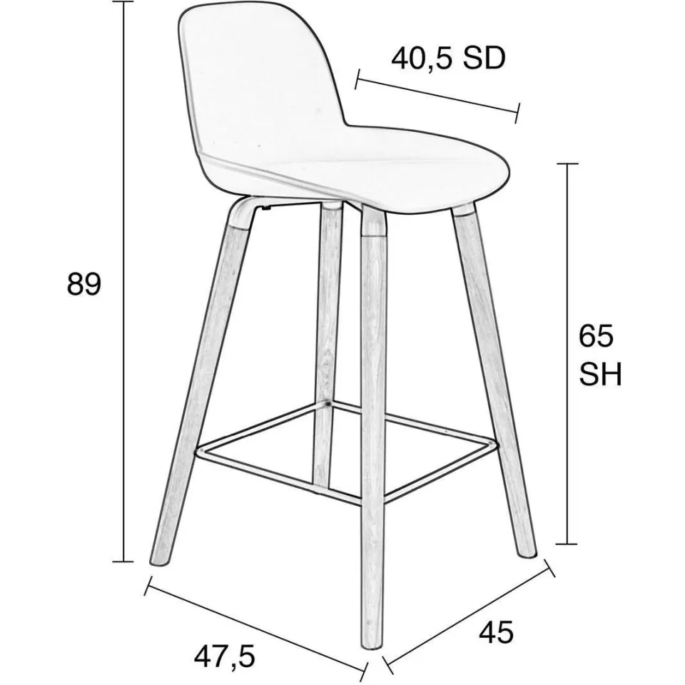 Zuiver Albert Kuip counter barkruk groen, foto 2