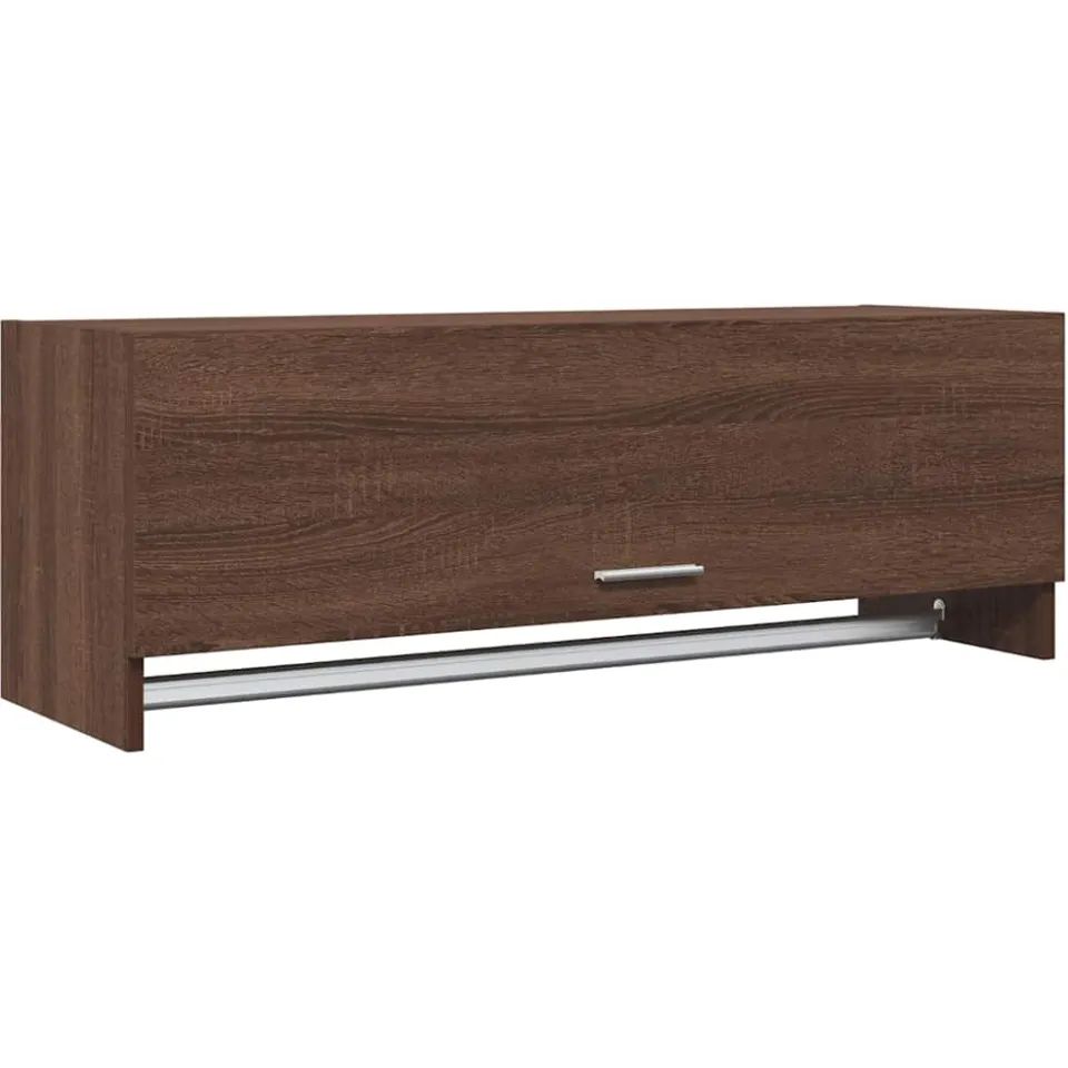 vidaXL Kledingkast 100x32,5x35 cm bewerkt hout bruin eikenkleur, foto 3