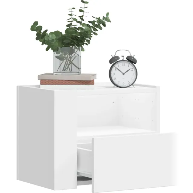 vidaXL Nachtkastjes 2 st wandgemonteerd 45x30x35 cm wit