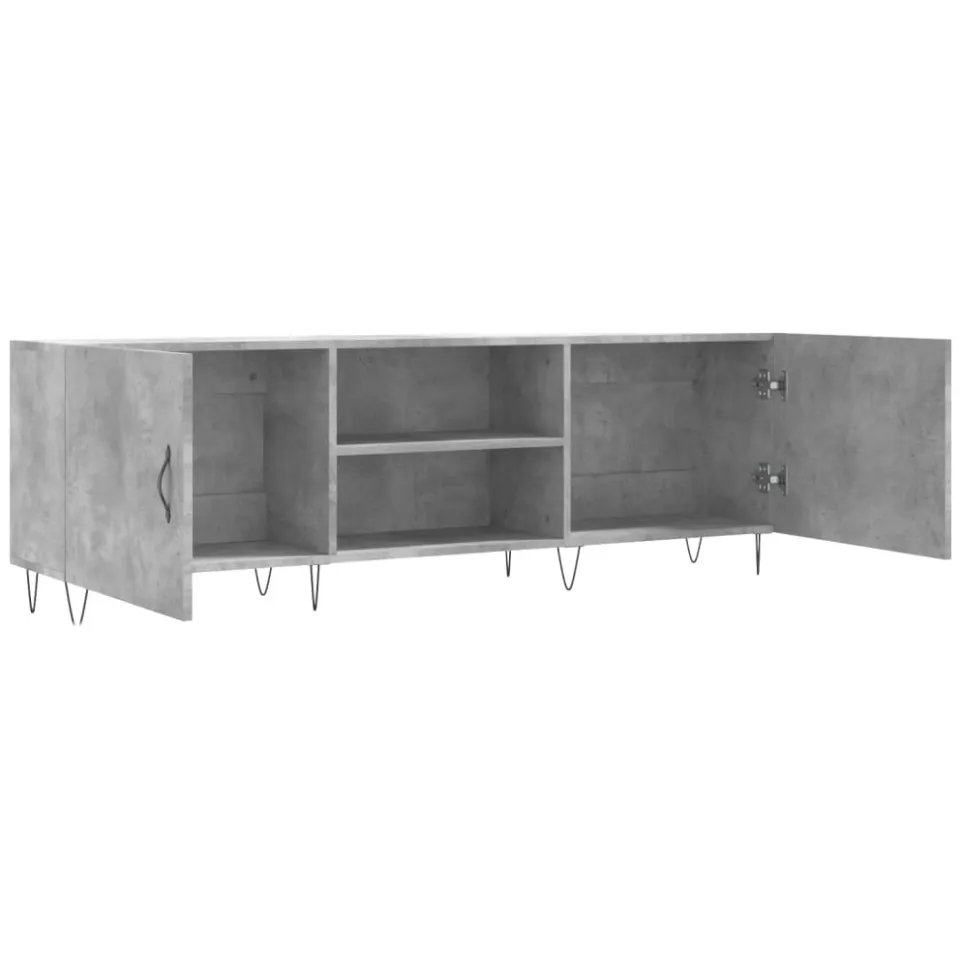 vidaXL Tv-meubel 150x30x50 cm bewerkt hout betongrijs grijs, foto 4