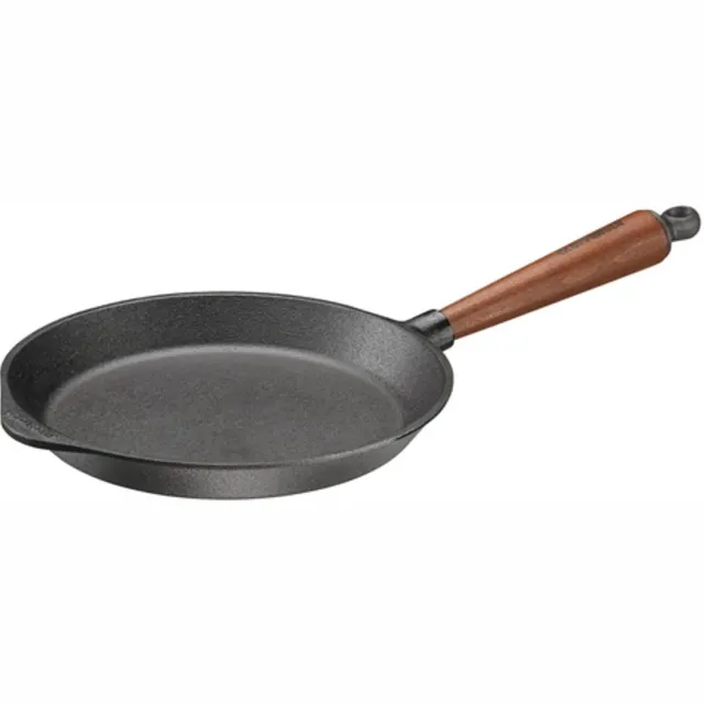 Skeppshult Koekenpan Skeppshult Walnoothout Handgreep 24 cm Zwart