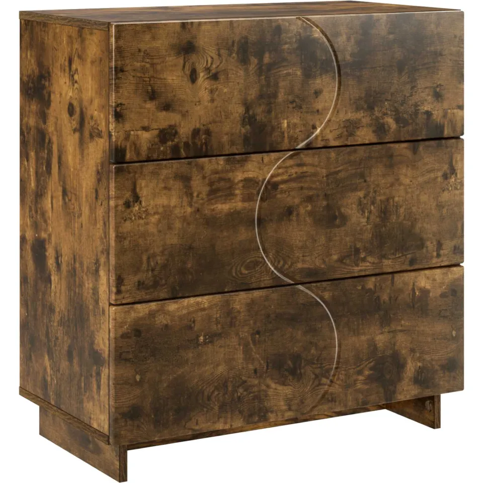 vidaXL Dressoir Gerookt eiken 70 x 38 x 75 cm Bewerkt hout Bruin