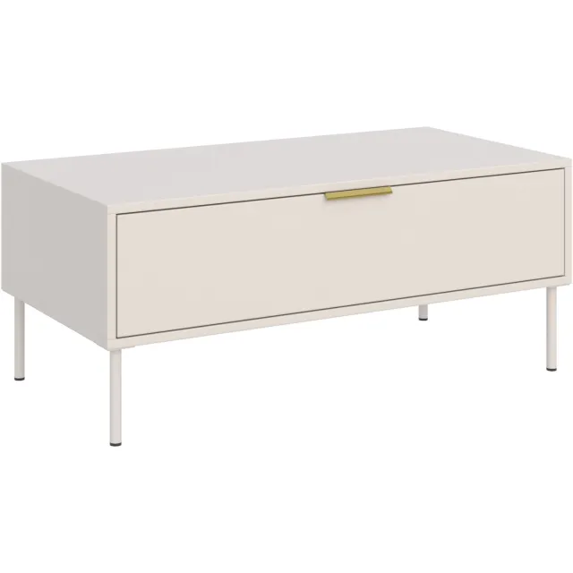 Selsey Vena - Salontafel met lade, kasjmier, 100x50 cm kasjmiergrijs