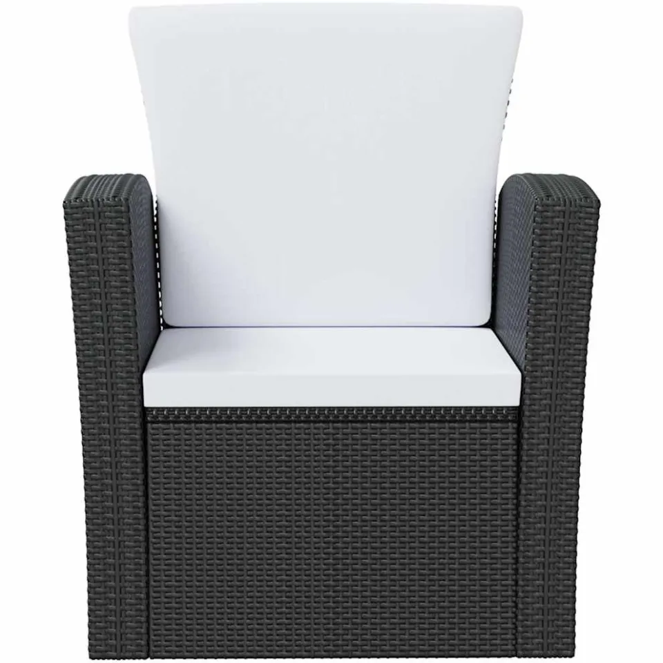 vidaXL 16-delige Loungeset met kussens poly rattan zwart, foto 4
