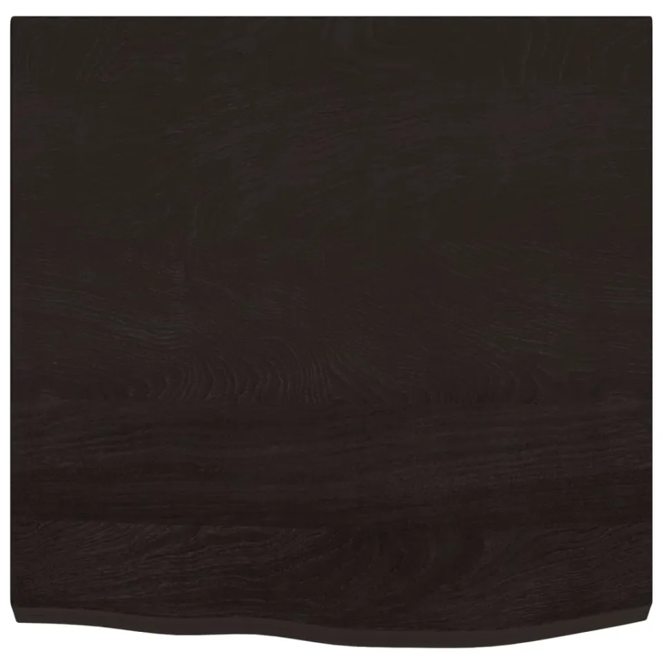 vidaXL Tafelblad 60x60x(2-4)cm behandeld massief eikenhout donkerbruin