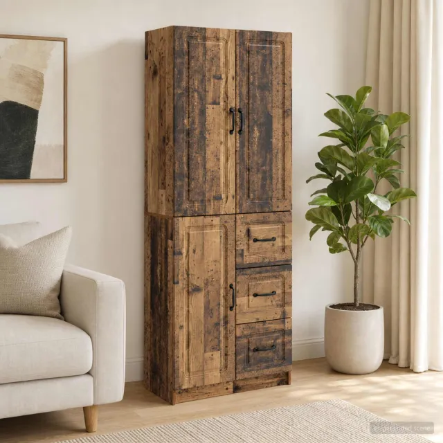 vidaXL Kastenset 2 st Oud hout Bewerkt hout Bruin