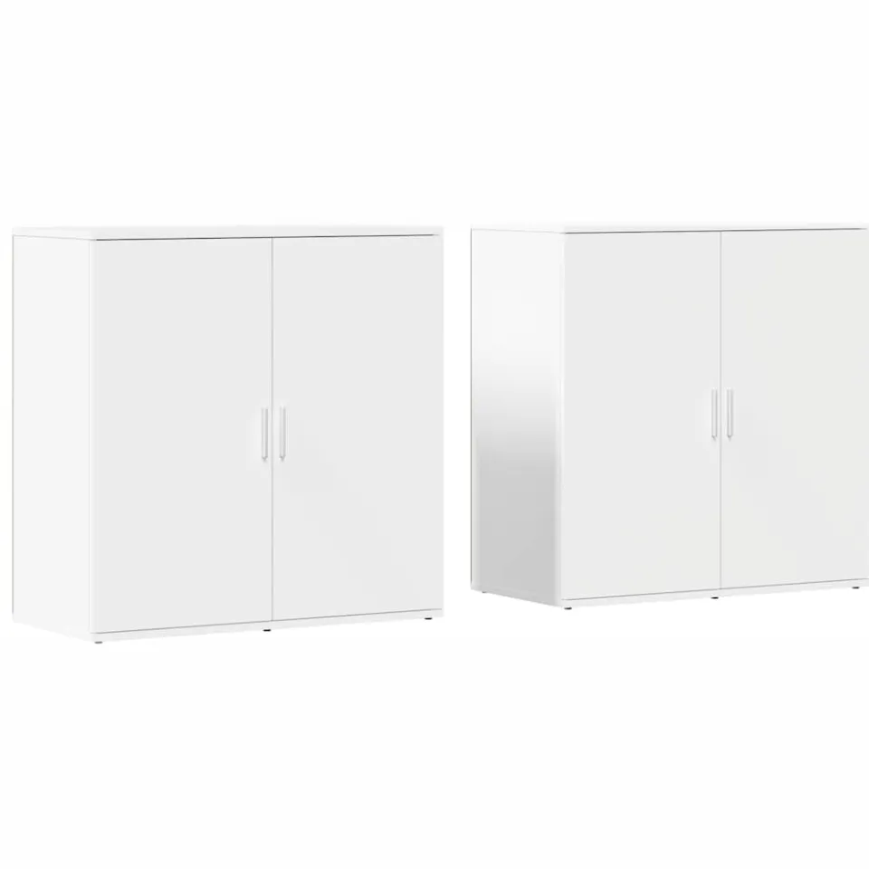 vidaXL Dressoirs 2 st 79x38x80 cm bewerkt hout wit