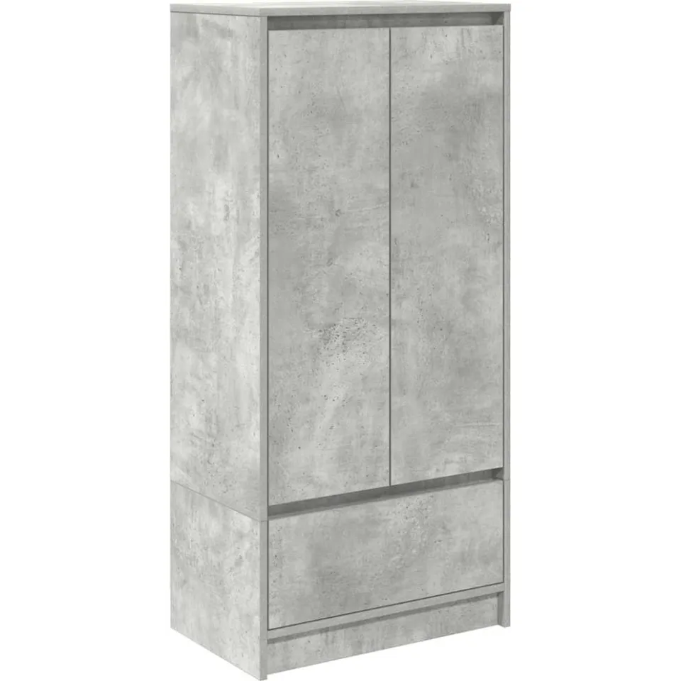vidaXL Kast met lade 55,5x34x119,5 cm spaanplaat betongrijs