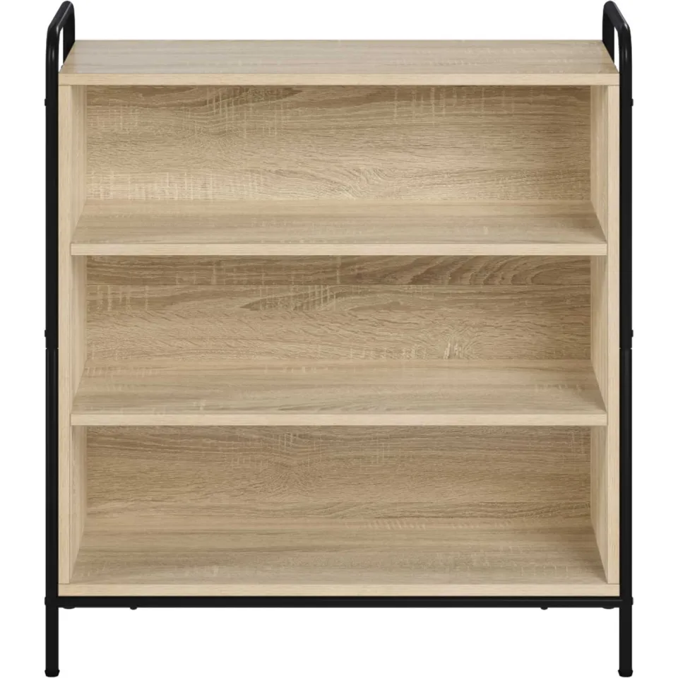 vidaXL Dressoir Sonoma Eiken 97 x 33 x 81 cm Bewerkt hout Bruin