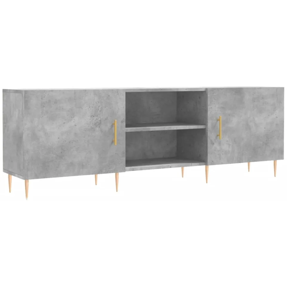 vidaXL Tv-meubel 150x30x50 cm bewerkt hout betongrijs grijs, foto 3