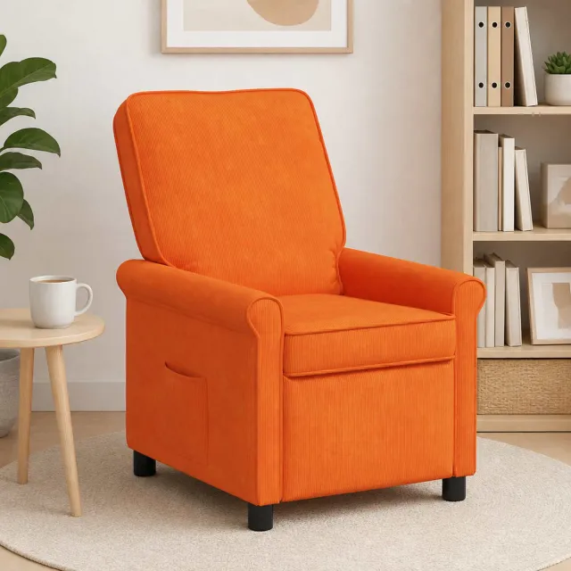 vidaXL Ligstoel Oranje 69 x 95 x 101 cm Stof, foto 2