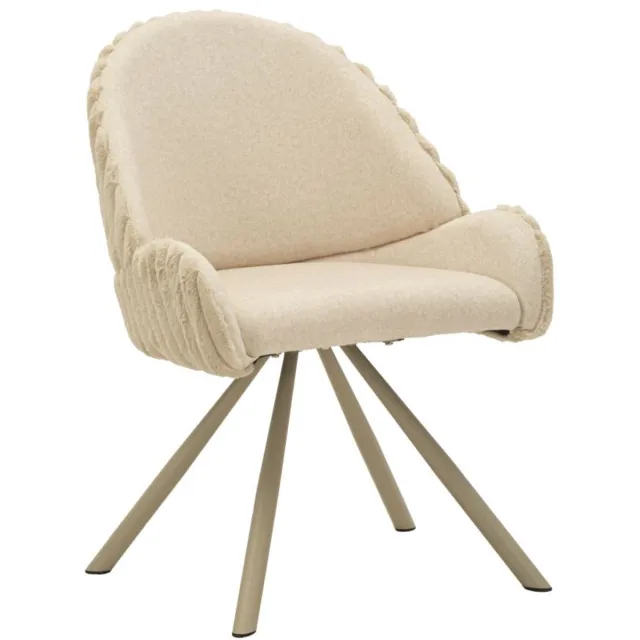Mauro Ferretti Stoel Sedia Stoccolma -a-crema Set 2 Pz 58×53×85 cm Crème