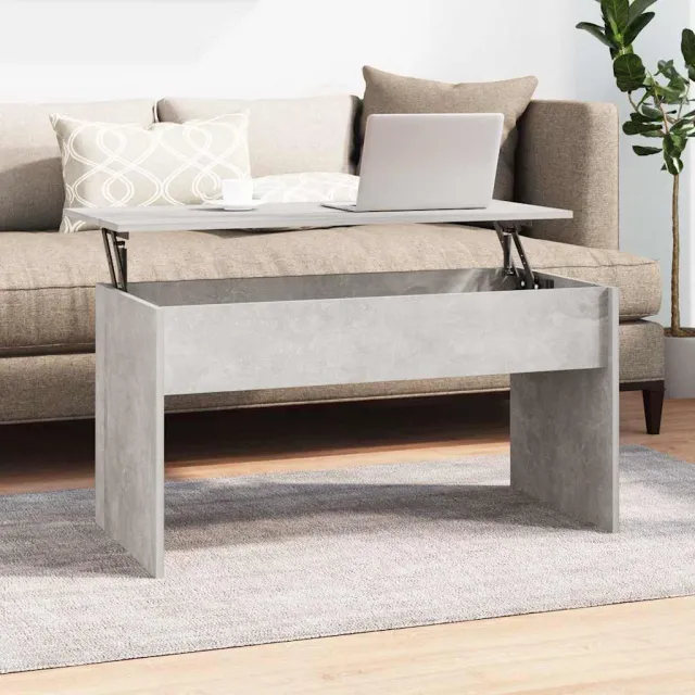 vidaXL Salontafel 102x50,5x52,5 cm bewerkt hout betongrijs grijs, foto 2