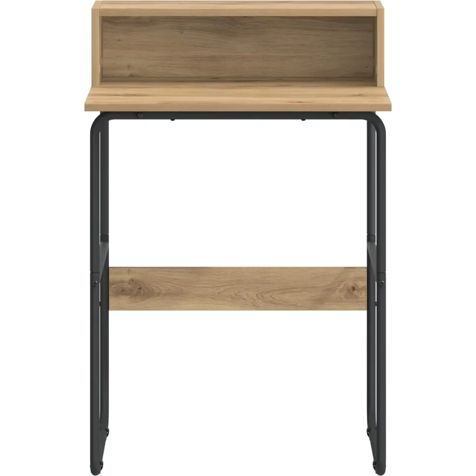 vidaXL Bureau met opbergruimte Artisanaal eiken 60 x 50 x 91 cm Bruin