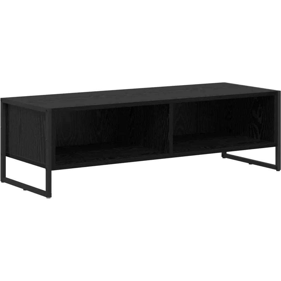 vidaXL TV-kast 100 x 36.5 x 30.5 cm Zwart Eiken Bewerkt hout, foto 3