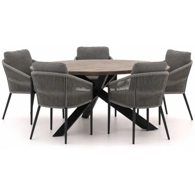 Bellagio tuinmeubelen Bellagio Mineo/ROUGH-Y ø 150cm dining tuinset 6-delig