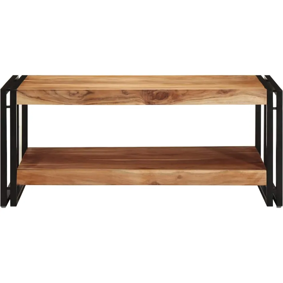 vidaXL Salontafel 90x50x38 cm massief acaciahout bruin, foto 2